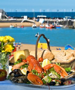 Broadstairs Food Festival still life with lobster overlooking Viking Bay