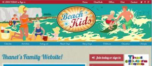 Beach Kids website home page image
